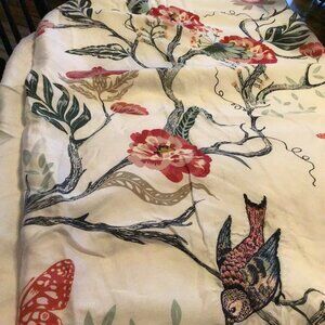 IKEA JATTELILJA White Floral Embroidered Full  Duvet Cover & Pillowcases